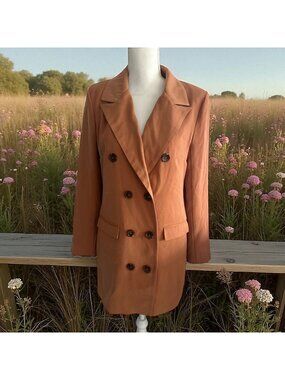 LOVERS AND FRIENDS Tan Long Sleeve Blazer Dress Size Small